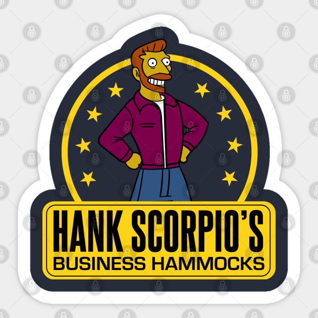 Hank Scorpio's Business Hammocks Sticker by Meta Cortex